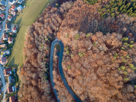D&uuml;rbheim im Herbst von oben / Drohne Luftbild November