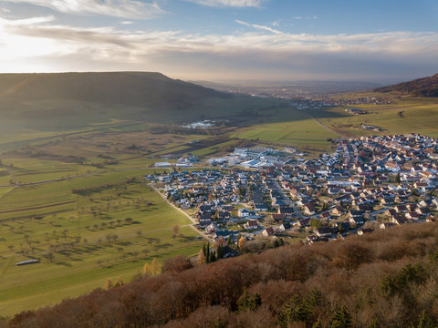 D&uuml;rbheim im Herbst von oben / Drohne Luftbild November