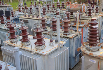 old transformer in warehouse