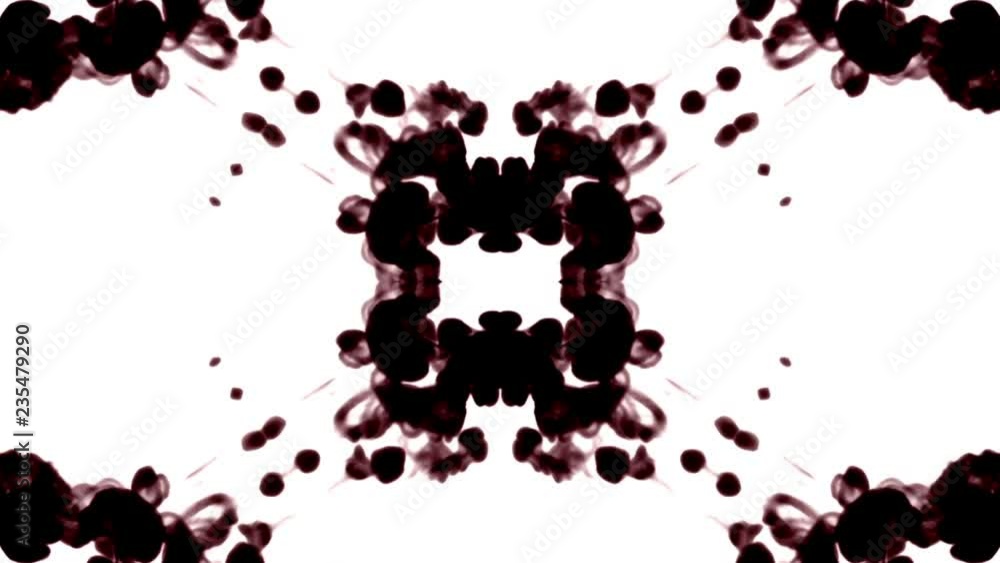 Poster dark ink on a white background dissolves in water. beautiful effect modeled on a computer. 3d render