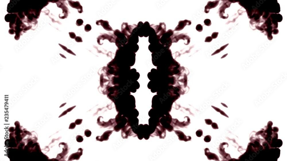 Poster dark ink on a white background dissolves in water. beautiful effect modeled on a computer. 3d render