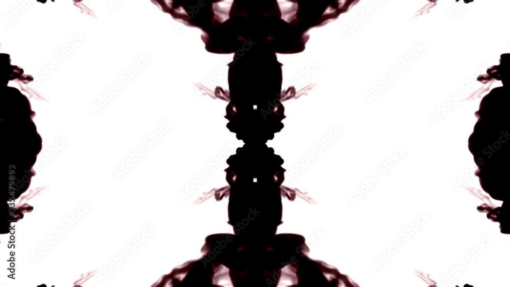 Fototapete dark ink on a white background dissolves in water. beautiful effect modeled on a computer. 3d render