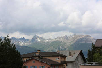 Fototapeta na wymiar gletscher in der Schweiz in Saas Fee im Sommer