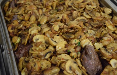 Verschiedene gegarte Gemüse auf einem Buffet