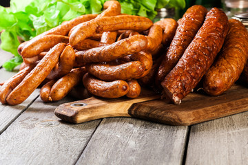 Assorted smoked sausages