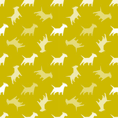 Seamless pattern with dogs. Endless texture can be used for wallpaper, pattern fills, web page background, surface textures.