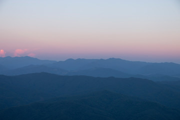 beautiful scene, mountain view sunrise in the morning.