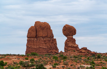 Fototapeta na wymiar Balanced Rock in Arches National Park near Moab, Utah