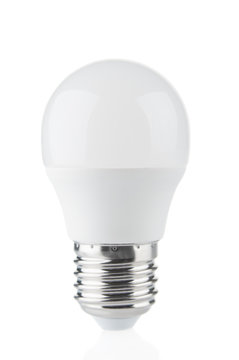LED bulb close up isolated on white background
