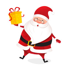 Santa Claus with gift present