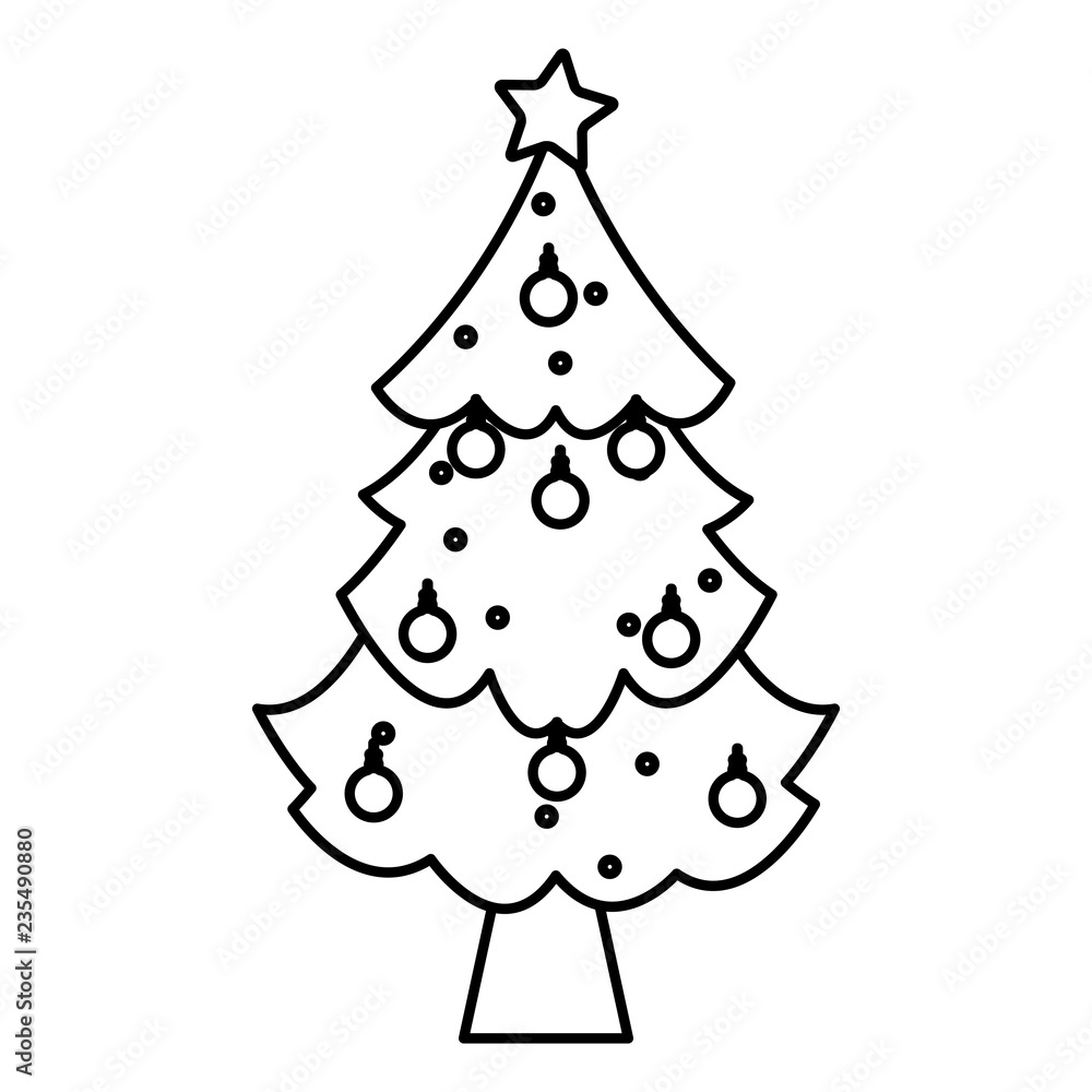 Wall mural Christmas tree design