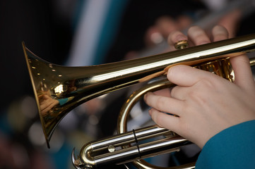 Plakat TRUMPET PLAYER IN BRASS BAND