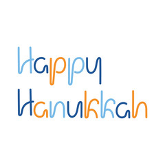 Happy Hanukkah, text. The Menorah, David Star.
