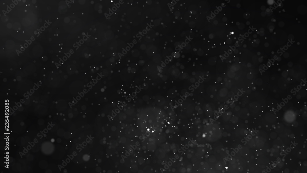 Aufkleber dust particles. abstract background of particles. cosmic galaxy illustration. 3d rendering.