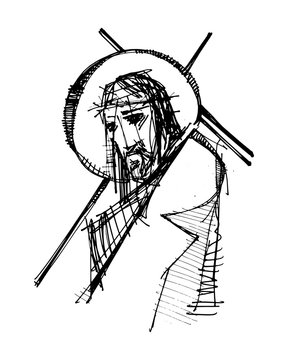 Jesus Christ at his Passion illustration