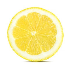 Fresh lemon isolated on white background with clipping path