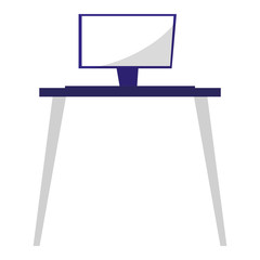 Fototapeta premium office workplace with desk and desktop scene