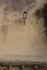 old street lamp on the wall