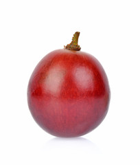 red grapes on white background
