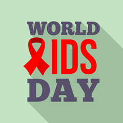 Symbol world aids day logo set. Flat set of symbol world aids day vector logo for web design