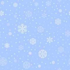 vector winter snow light seamless pattern