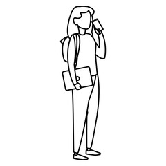 young woman with smartphone