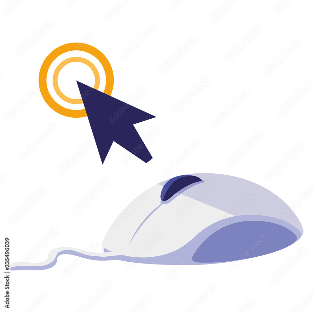 Poster mouse computer isolated icon
