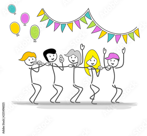 Groupe Jouyeux Danse Sur La Musique De Fete Dessin Wall Mural Wallpaper Murals Ainoa Groupe Jouyeux Danse Sur La Musique De Fete Dessin Wall Mural Wallpaper Murals Ainoa