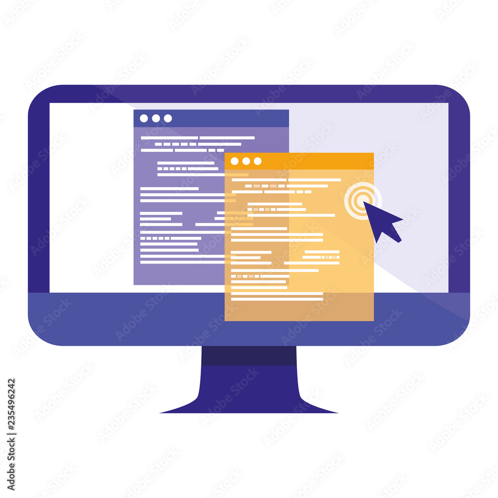 Poster computer with webpages templates