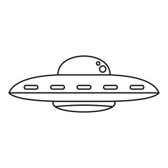 Ufo cosmic ship icon. Outline ufo cosmic ship vector icon for web design isolated on white background