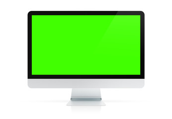 Modern computer monitor mockup isolated 3d rendering