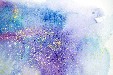 Watercolor abstract painting. Water color drawing. Watercolour blots texture background.