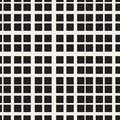 Black and white checkered vector seamless pattern
