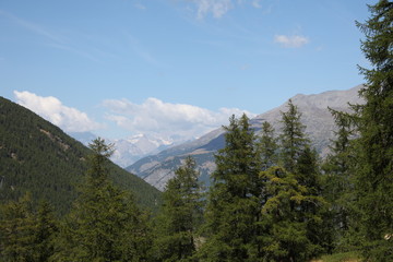 gletscher in der Schweiz in Saas Fee im Sommer