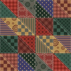 patchwork background with different patterns