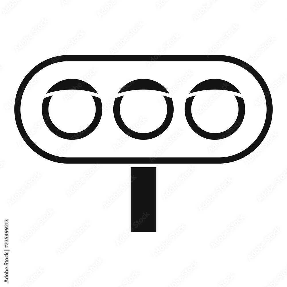 Aufkleber horizontal traffic lights icon. simple illustration of horizontal traffic lights vector icon for web