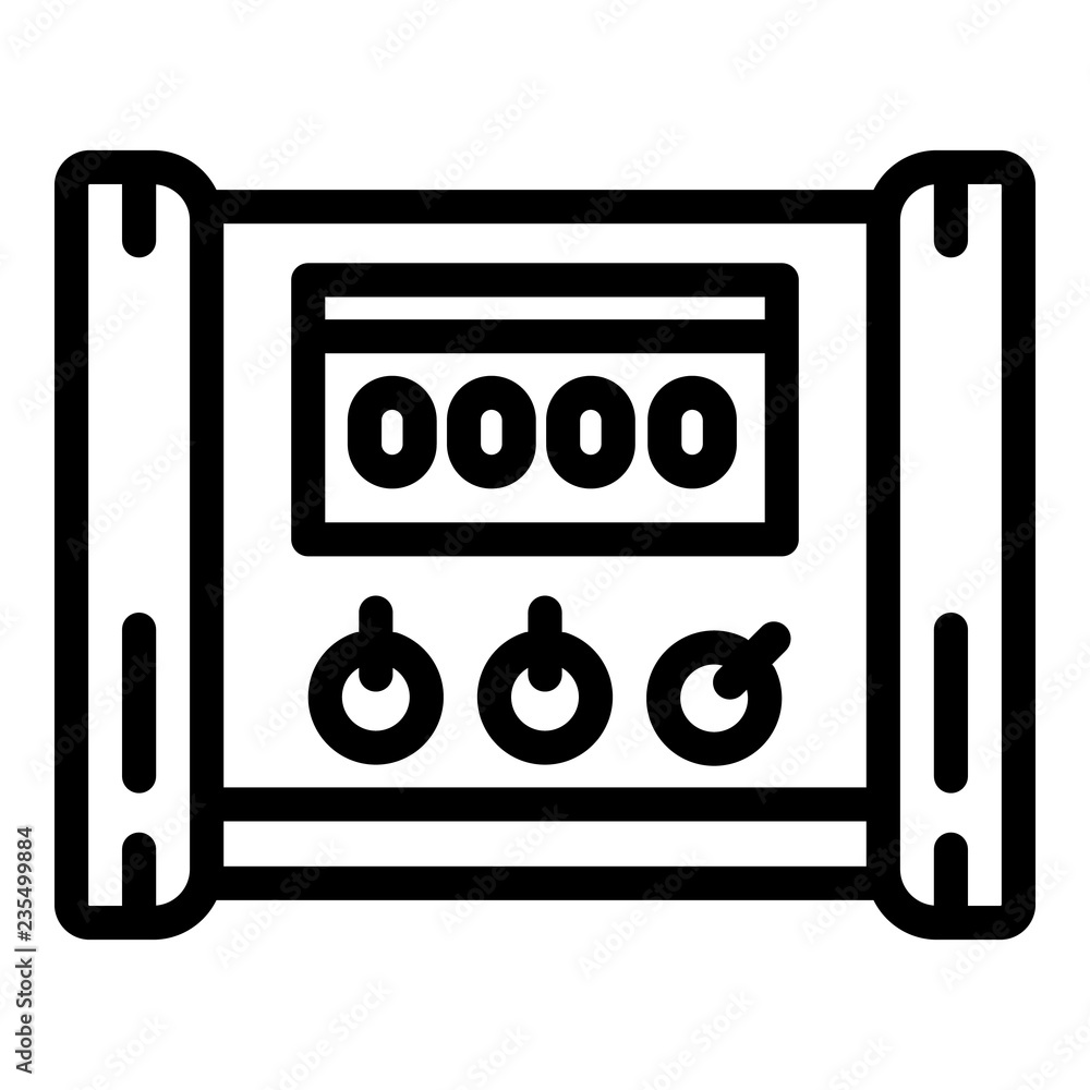 Poster electric microcontroller icon. outline electric microcontroller vector icon for web design isolated 