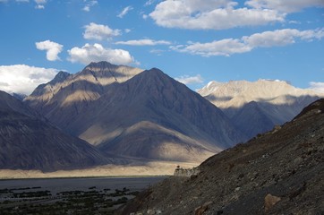 Landscape in the Nubra Valley in Ladakh, India