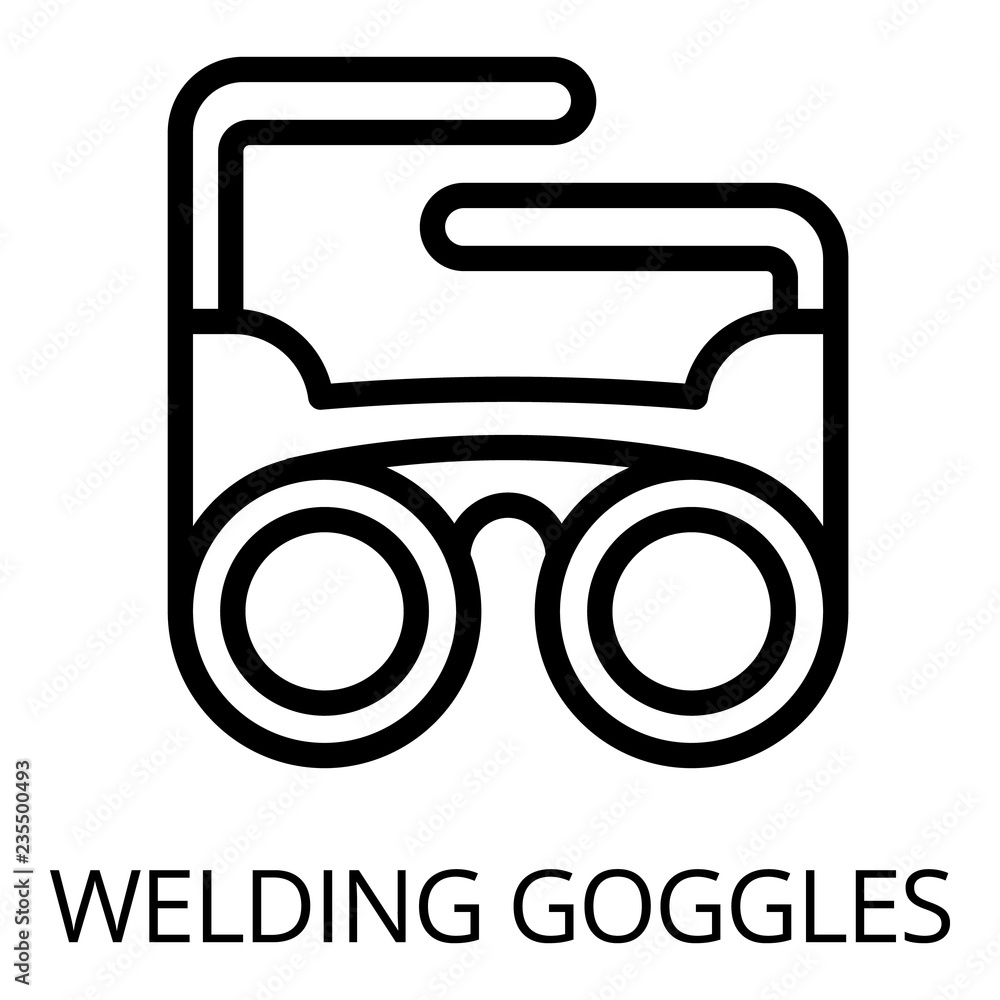 Poster welding goggles icon. outline welding goggles vector icon for web design isolated on white backgroun