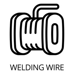 Fototapeta Welding wire icon. Outline welding wire vector icon for web design isolated on white background obraz