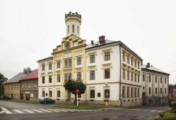 Fototapeta na wymiar Townhouse in Ceska Skalice. Czech Republic