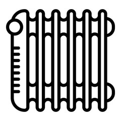 Oil home heater icon. Outline oil home heater vector icon for web design isolated on white background
