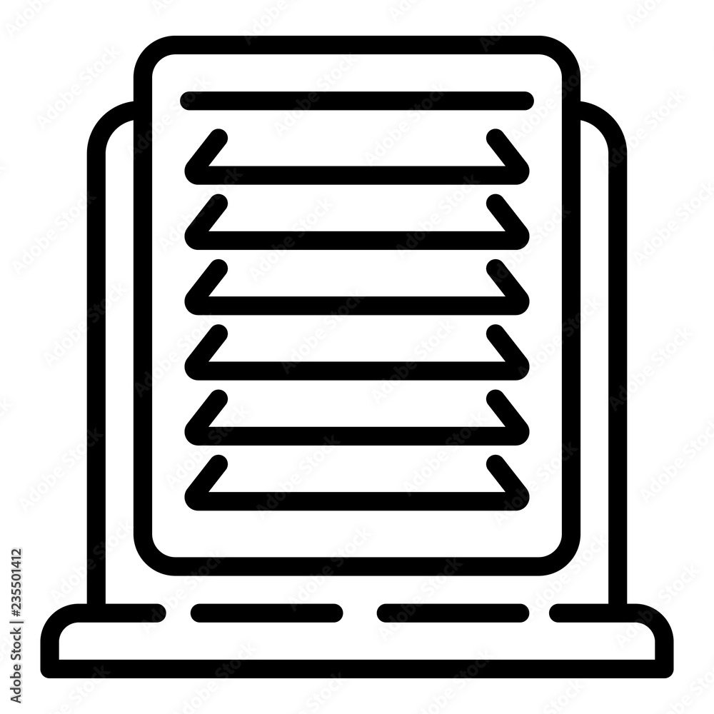 Poster office heater icon. outline office heater vector icon for web design isolated on white background