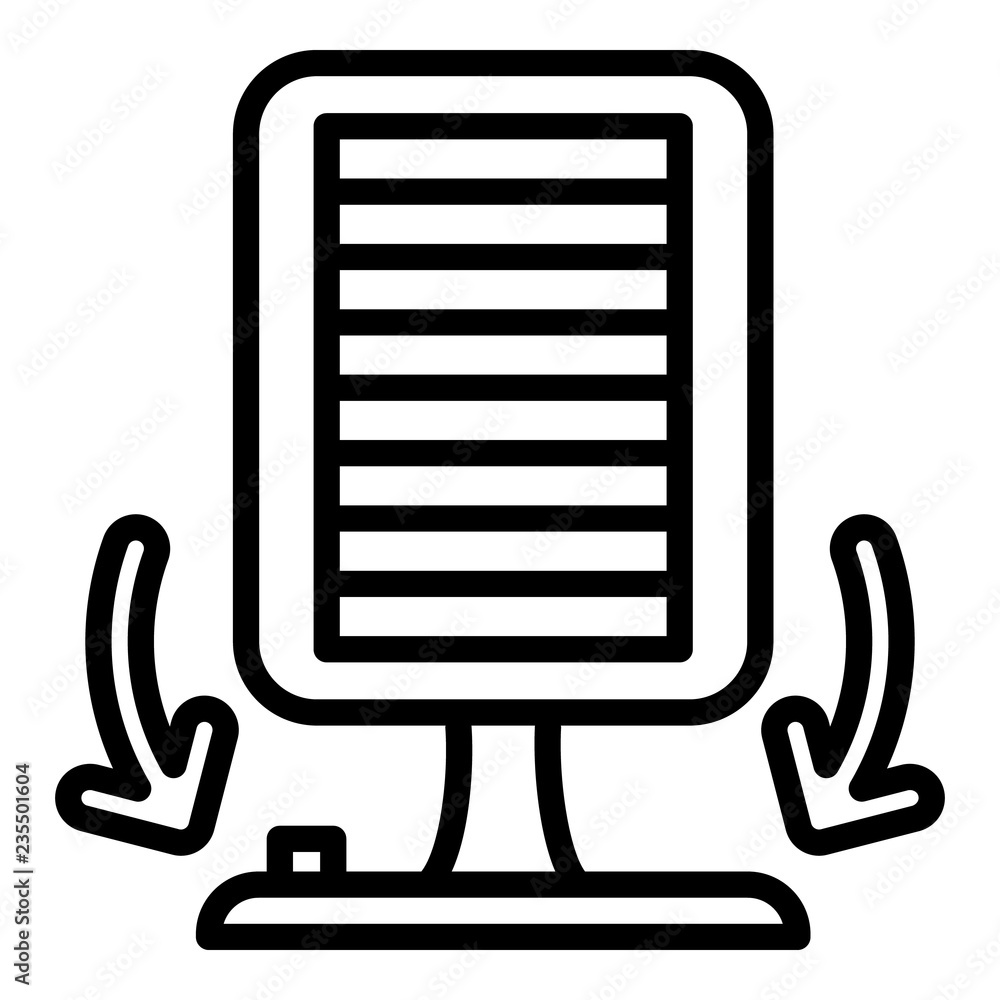 Poster Round move heater icon. Outline round move heater vector icon for web design isolated on white background