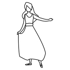 female flamenco dancer character