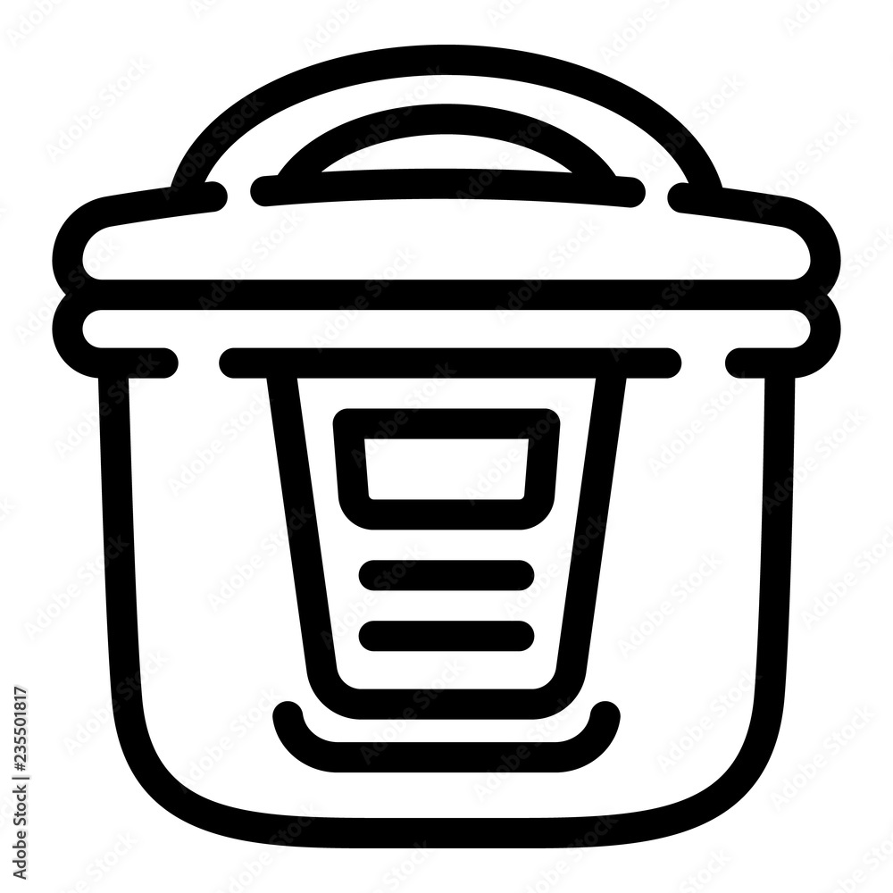 Poster multicooker icon. outline multicooker vector icon for web design isolated on white background