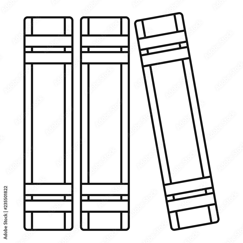 Poster library book stand icon. outline library book stand vector icon for web design isolated on white bac