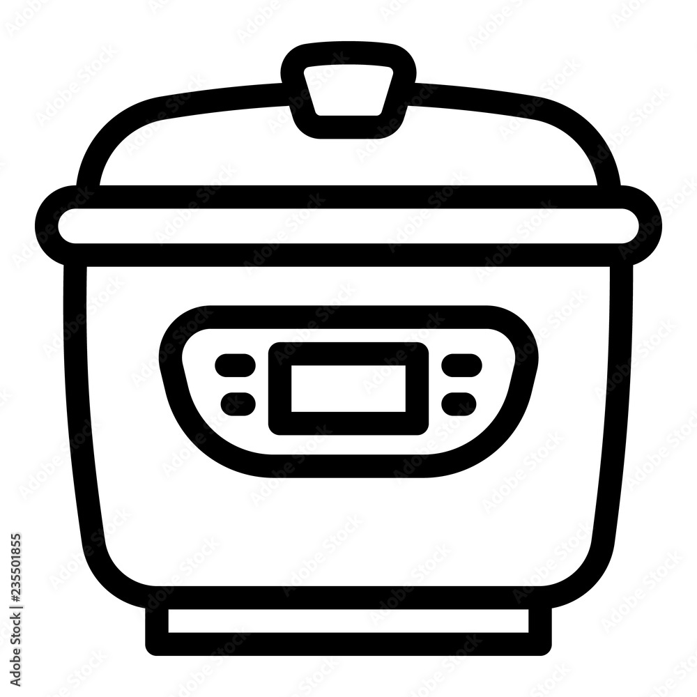 Poster modern multicooker icon. outline modern multicooker vector icon for web design isolated on white bac