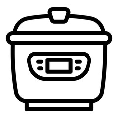 Modern multicooker icon. Outline modern multicooker vector icon for web design isolated on white background