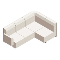 Sofa icon. Isometric of sofa vector icon for web design isolated on white background